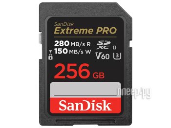 Карта памяти 256Gb - SanDisk Extreme Pro SDXC UHS-II V60 SDSDXEP-256G-GN4IN (Оригинальная!)