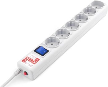 Сетевой фильтр Powercube SPG(5+1)-B-10 3м (6 розеток) серый (коробка)