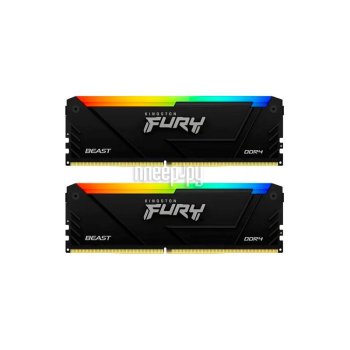 Оперативная память Kingston Fury Beast Black RGB Black RGB DDR4 DIMM 3600Mhz PC28800 CL18 - 64Gb (2x32Gb) KF436C18BB2AK2/64