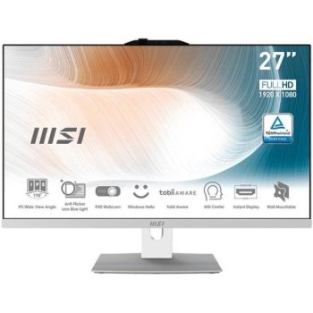 Моноблок MSI Modern AM272P 12M [9S6-AF8212-492] White 27" {FHD i5 1240P/16Gb/512Gb SSD/ noOS/WirelessKB&mouse Eng/Rus}