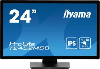 Монитор Iiyama 23.8" ProLite T2452MSC-B1 черный IPS LED 14ms 16:9 HDMI M/M матовая 400cd 178гр/178гр 1920x1080 60Hz DP FHD USB Touch 5.6кг