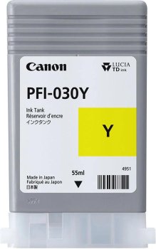 Картридж Canon PFI-030Y 3492C001 желтый (55мл) для imagePROGRAF TA-20, TA-30, TM-240, TM-340.
