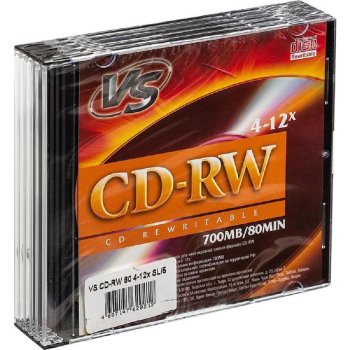 Диск CD-RW VS W 80 4-12x SL/5 (VSCDRWSL501)