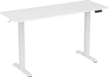 Стол компьютерный Cactus CS-EDL-WWT столешница ДСП белый каркас белый 160x71x60см