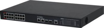 Коммутатор Dahua DH-S4220-16GT-190 (L2) 16x1Гбит/с 2SFP 16PoE 190W управляемый