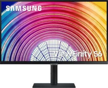 Монитор Samsung 27" ViewFinity S6 S27A600NAI черный IPS LED 5ms 16:9 HDMI полуматовая HAS Piv 300cd 178гр/178гр 2560x1440 75Hz FreeSync DP QHD USB 6.4