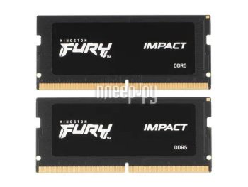 Оперативная память для ноутбуков Kingston Fury Impact Black DDR5 SO-DIMM 5600MHz PC-44800 CL40 - 32Gb Kit (2х16Gb) KF556S40IBK2-32