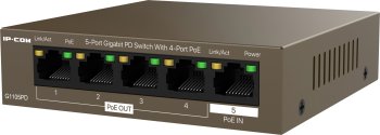 Коммутатор Гигабитный IP-COM G1105PD-5-портовый PD с 4 портами PoE