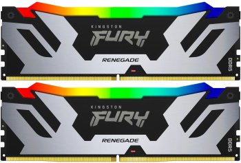 Оперативная память DDR5 2x48GB 6000MHz Kingston KF560C32RSAK2-96 Fury Renegade XMP RGB RTL Gaming PC5-48000 CL32 DIMM 288-pin 1.35В single rank с ради
