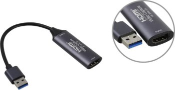 Устройство видеозахвата [NEW] Orient <C710HVC> Кабель-адаптер видеозахвата HDMI -> USB 3.0