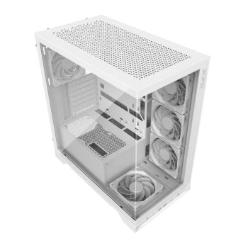 Корпус XPG INVADER X WHITE (INVADERXMT-WHCWW) Mid-Tower Gaming ATX PC Case with Panoramic View, Tempered Glass Panels, and RGB Lighting Black
