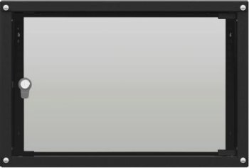 Шкаф коммутационный NTSS Lime (NTSS-WL6U5560GS-BL) настенный 6U 550x600мм пер.дв.стекл несъемн.бок.пан. 30кг черный 12кг