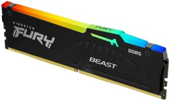 Оперативная память Kingston Fury Beast Black RGB DDR5 5200 МГц 1x8 ГБ (KF552C40BBA-8)