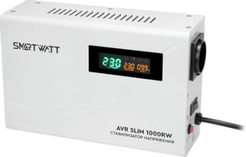 Стабилизатор напряжения Smartwatt AVR Slim 1000RW 1000ВА белый