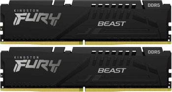 Оперативная память Kingston Fury Beast Black DDR5 5200 МГц 2x8 ГБ (KF552C40BBK2-16)