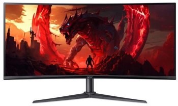 Монитор 34" Acer Nitro XZ342CUV3bmiiphx VA 3440x1440, 180 Гц, 1 мс, 21:9, 400 кд/м2, 2хHDMI, 1хDP, изогнутый, черный