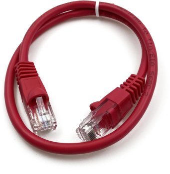 Кабель UTP Buro UTP 4 пары cat5E CCA molded 0.25м красный RJ-45 (m)-RJ-45 (m) (упак.:1шт)