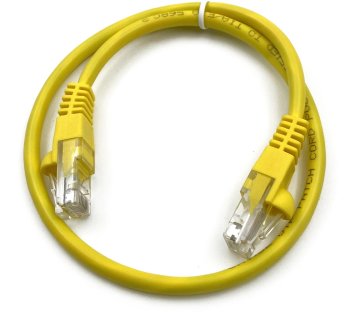 Кабель UTP Buro UTP 4 пары cat5E CCA molded 0.25м желтый RJ-45 (m)-RJ-45 (m) (упак.:1шт)