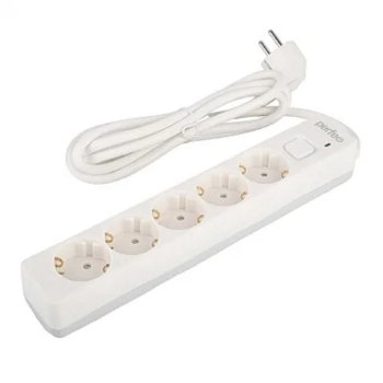 Сетевой фильтр Perfeo сетевой фильтр "REAL STREAM, 1,8м, 5 розеток, 16А, 3500 Вт, тройная защита, белый.