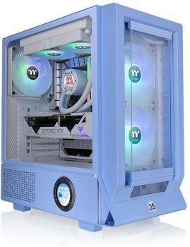 Корпус Thermaltake Ceres 350 MX голубой без БП E-ATX 2x140mm 2xUSB3.0 audio bott PSU