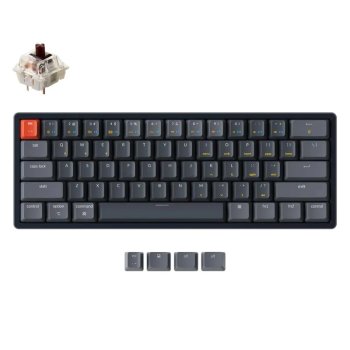 Клавиатура Keychron игровая беспроводная K12, (Gateron G Pro Brown), Русская раскладка, черно-серый