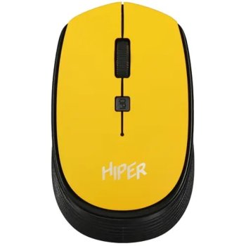 Мышь беспроводная HIPER HOMW-085 {1600dpi, желтый, USB, 4кнп}