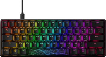 Клавиатура HyperX игровая проводная Alloy Origins 60, (HyperX Red), Русская раскладка, черный 4P5N0AA#ACB