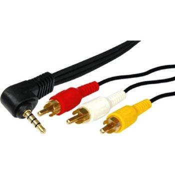 Кабель Rexant (17-4412-4) Шнур Стерео 3,5мм 4C - 3 RCA, 1,5м, Gold (пакет PE)