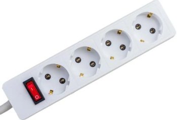 Сетевой фильтр PROconnect STANDARD 3м (4 розетки) белый (пакет ПЭ) [11-7229]