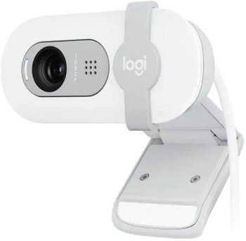 Веб-камера Logitech HD Webcam Brio 100 белый 2Mpix (1920x1080) USB-A с микрофоном (960-001618)