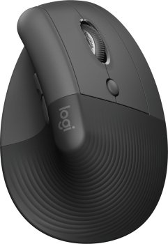 Мышь беспроводная Logitech Lift графитовый оптическая (4000dpi) BT/Radio USB (5but)