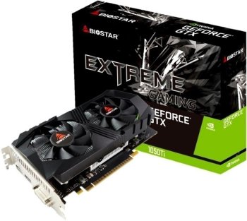 Видеокарта Biostar PCI-E GTX1050Ti-4GB NVIDIA GeForce GTX 1050TI 4096 Мб 128bit GDDR5 1291/7008 DVIx1 HDMIx1 DPx1 HDCP Ret