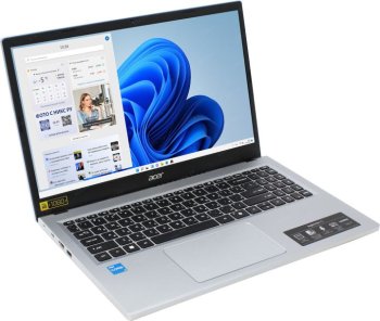Ноутбук Acer Aspire AG15-31P-339C 15.6"(1920x1080 (матовый) IPS)/Intel Core i3 N305(1Ghz)/8192Mb/256PCISSDGb/noDVD/Int:UMA/Cam/BT/WiFi/50WHr/war 1y/1.
