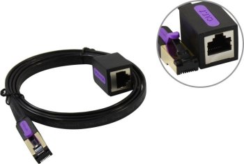 Кабель STP Vention <ICBBF> Patch Cord удлинитель SSTP кат.7 1м, чёрный