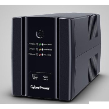 Источник бесперебойного питания CyberPower UT2200EG {Line-Interactive, Tower, 2200VA/1320W USB/RJ11/45/USB charger A/C (4 EURO) NEW, 12В/9 Ач х 2}