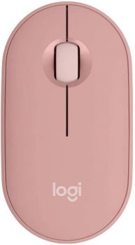 Мышь беспроводная Logitech M350S Pebble 2 Silent Bluetooth, розовый 910-007014