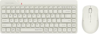 Комплект клавиатура + мышь A4Tech Fstyler FG2200 Air2 клав:бежевый мышь:бежевый USB беспроводная slim (FG2200 AIR2 BEIGE)