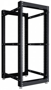 Стойка двухрамная NTSS NTSS-2POR24U/600-1000-BL 24U 550ммx1000мм 600кг черный