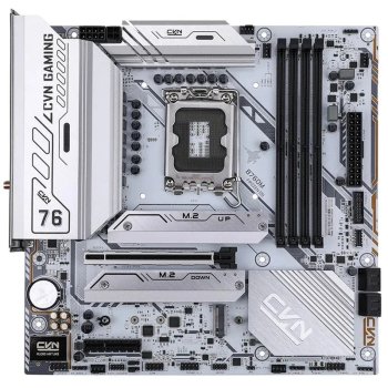 Материнская плата Colorful CVN B760M FROZEN WIFI D5 V20, LGA 1700, INTEL B760, 4xDDR5, 4xSATA, 3xM.2, 1xPCI-E 5.0 x16, 1xPCI-E x4, 1xUSB-C 3.2 Gen 2,