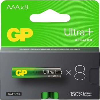 Батарейка GP Ultra Plus Alkaline 24AUPA21-2CRB8 AAA (8шт) блистер