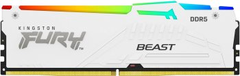 Оперативная память Kingston Fury Beast White RGB DDR5 5200 МГц 1x16 ГБ (KF552C40BWA-16)