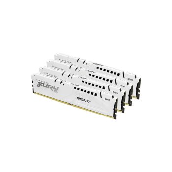 Оперативная память Kingston Fury Beast White DDR5 5200 МГц 4x32 ГБ (KF552C40BWK4-128)