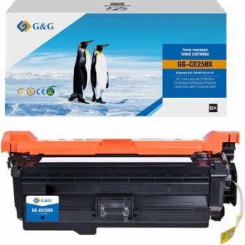 Картридж G&G GG-CE250X CE250X черный (10500стр.) для HP CLJ CP3525n/CP3525dn/CP3525X/CP3520/CM3530fs MFP/CM3530 MFP