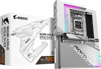 Материнская плата Gigabyte B650E AORUS STEALTH ICE, AM5, AMD B650E, 4xDDR5, 4xSATA, 3xM.2, 1xPCI-E 5.0 x16, 1xHDMI, 1xUSB 4 Type-C, 2xUSB-A 3.2 Gen 2,