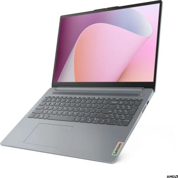Ноутбук Lenovo IdeaPad Slim 3 16ABR8 16", AMD Ryzen 7 7730U, RAM 8 ГБ, SSD 512 ГБ, AMD Radeon Graphics, Без системы, (82XR008PRK), серый, Русская раск