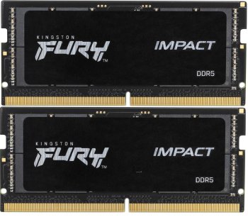 Оперативная память для ноутбуков DDR5 2x32GB 5600MHz Kingston KF556S40IBK2-64 Fury Impact RTL PC5-44800 CL40 SO-DIMM 262-pin 1.1В dual rank Ret