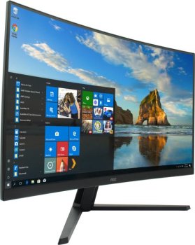 Монитор 32" AOC CQ32G4VE Black (VA, изогнутый, 2560x1440, 180Hz, 0.5 ms, 178°/178°, 300 cd/m, 80M:1, +2xHDMI 2.0, +DisplayPort 1.4)