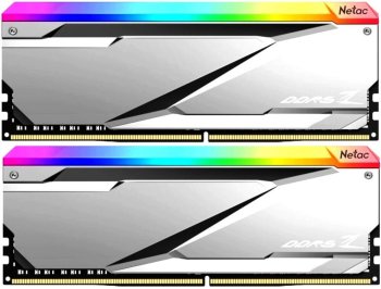 Оперативная память Netac Z RGB 32GB (2x16GB) DDR5-6800 (PC5-54400) C34 Silver 34-45-45-108 1.4V XMP Dual DIMM Kit