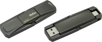 Накопитель USB Netac US5 1TB USB3.2+TypeC Solid State Flash Drive, up to 550MB/500MB/s