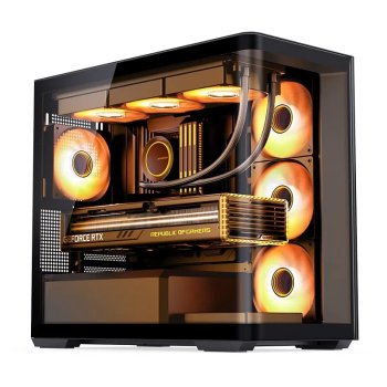 Корпус без блока питания/ JONSBO D300 Black MATX без БП, боковая панель из закаленного стекла, mini-ITX, micro-ATX, черный